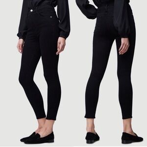 Frame Denim Black Ankle Skinny Jeans